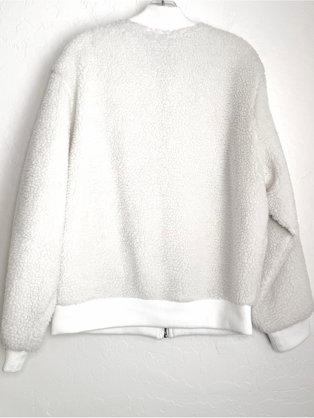 adidas Originals Superstar Sherpa Fleece Track Bomber Jacket 3 Stripe Teddy - Picture 10 of 10